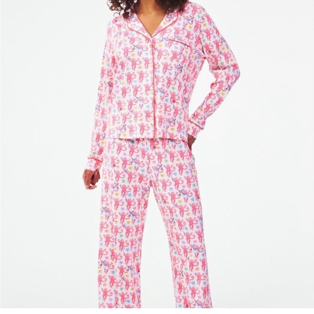 Be my monkey Roller Rabbit Valentine pajamas